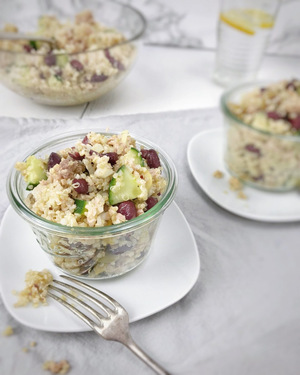 Quinoa-Salat mit Bohnen und Thunfisch – Gaumenspielerei